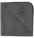 Nørgaard Madsens Baby towel - 100x100 cm - Grey w. Elephant