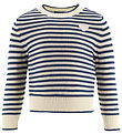 Emporio Armani Blouse - Knitted - White/Blue Striped