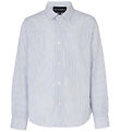 Chemise Emporio Armani - Blanc/Bleu à Rayures