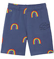 Lacoste Sweatshorts - Blue Purple m. Regnbågar