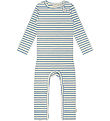 Petit Piao Strampler - Rib - Modal - Allure Blue/Dark Off White