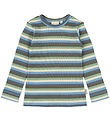 Petit Piao Blouse - Rib - Modal - Allure Blue Multi Striped
