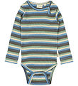 Petit Piao Bodysuit l/s - Rib - Modal - Allure Blue Multi Stripe