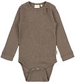 Petit Piao Samfella l/e - Rib - Modal - Jörð Brown