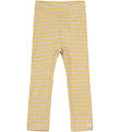 Petit Piao Leggings - Rib - Modal - Yellow Sun/Dark Off White