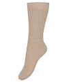 MP Knee-High Socks - Inger - Beige Melange w. Pointelle