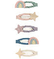 Mimi & Lula Haarspange - 5er-Pack - 4 cm - Rainbow & Star Trauml