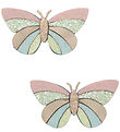 Mimi & Lula Hair Clips - 2-Pack - 3 cm - Stripe Bow Tie Spring