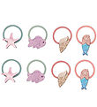 Mimi & Lula Haargummis - 8er-Pack - Mini Mermaid Sealife