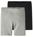 Name It Radlershorts - Noos - 2er-Pack - NkfVivian - Schwarz/Gra