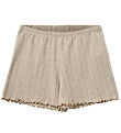 Sofie Schnoor Shorts - Haselsy Points - Beige w. Pointelle