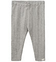 Sofie Schnoor Leggings - Nalinesb - Grey Melange w. Pointelle