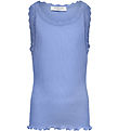 Rosemunde Top - Rib - Balta - Blue Heaven w. Lace