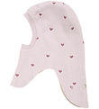 Huttelihut Balaclava - Fleece - 2-layer - Cloud Gray w. Hearts