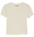 Huttelihut Stuttermabolur - Rib - Antique White