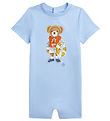 Polo Ralph Lauren Summer Romper - Light Blue w. Soft Toy