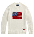 Polo Ralph Lauren Blússa - Prjónað - Hvítur M. Fáni