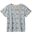 Wheat T-shirt - Ella - Blue Summer Flowers