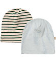 Wheat Beanies - 2-Pack - Aidan - Blue Green Stripe