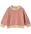 Wheat Blússa - Prjónað - Hljóðlátt - Rauður Stripe