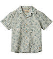 Wheat Overhemd s/s - Anker - Aqua Hawaii Bloemen
