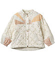 Wheat Jacket - Quilted - Inga - Ivory Checked Flowers