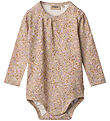 Wheat Bodysuit l/s - Liv - Lilac Flower Meadow