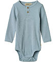 Wheat Bodysuit l/s - Rib - Benny - Calm Blue