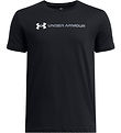 Under Armour Stuttermabolur - Lógó Orðamerki - Svart