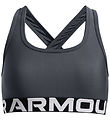 Under Armour Íþróttatoppur- Krossbak - Grátt rigning
