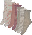 Minymo Socken - 7er-Pack - Ash Rose m. Muster