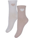 Minymo Socks - 2-Pack - Shell w. Heart
