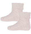 Minymo Socken - 2er-Pack - Rib - Shell