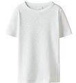 Name It Stuttermabolur- Rib - Noos - NkfNakal - Bright White