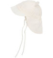 Huttelihut Schirmmütze - Musselin - Antique White m. Ohren