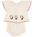 Copenhagen Colors Shorts Set - Dusty Rose W. Cream Stripe W. Ber