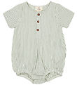 Copenhagen Colors Summer Romper - Green W. Cream Stripe