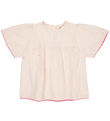 Copenhagen Colors Stuttermabolur - Dusty Rose V. Cream Stripe V.