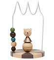 OYOY Abacus - Circus Bear - Nature/Dusty Blue