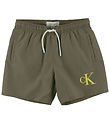 Calvin Klein Sund stuttbuxur - Dusky Green M. Lógó