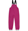 Color Kids Shell pants w. Suspenders - Festival Fuchsia