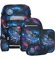 Beckmann Schulranzen-Set - Classic+ - Ninja-Elemente - Schwarz