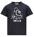 Moncler T-shirt - Navy w. Shark