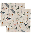 Liewood Spucktücher - 2er-Pack - 65x65 cm - Lewis - Sea Kreatur/
