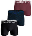 Björn Borg Boxershorts - 3er-Pack - Schwarz/Blau/Rot