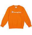 Sweat-shirt Champion - Col rond - Orange av. Logo