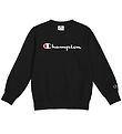 Champion Sweatshirt - Rundhalsausschnitt - Schwarz m. Logo