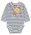 Hust and Claire Bodysuit l/s - Billy - Ivory w. Monkey