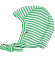 Joha Baby Hat - Rib - Wool/Silk - Off White/Green