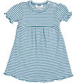 Joha Klänning - Rib - Ull/Silke - Off White/Blå